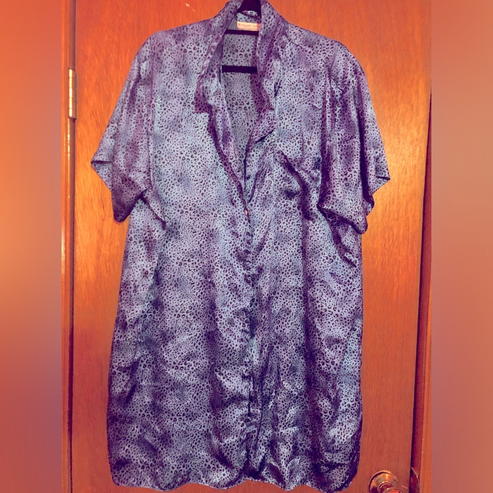 Blue leopard nightgown Large Morgan Taylor intimates